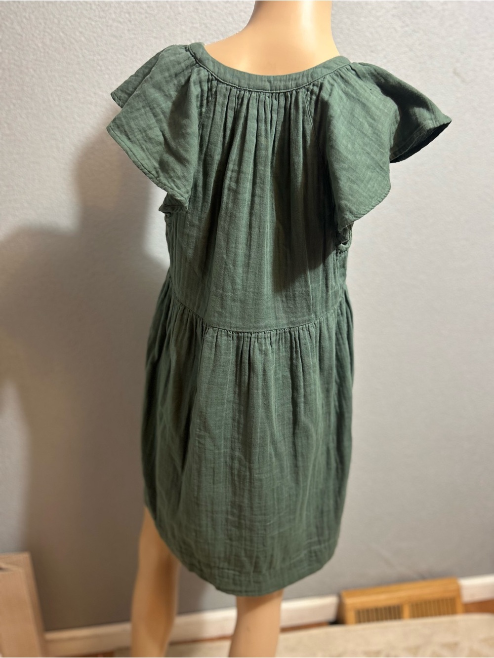 NWOT Old navy flutter sleeve v neck swing dress xs - Picture 5 of 8